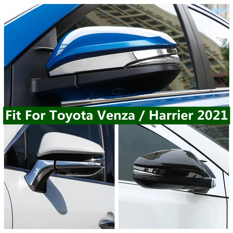 ABS Chrome Outside Rearview Mirror Protector Decor Strips Cover Trim Fit For Toyota Venza / Harrier 2021 - 2024 Car Accessories