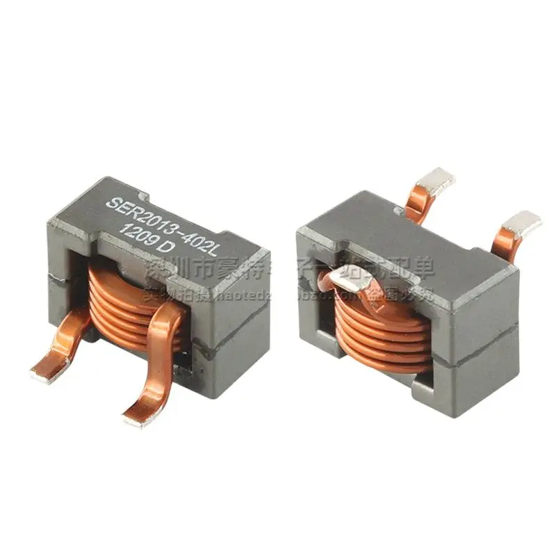 5pcs/ SER2013-402L imported chip integrated molding 4UH 30A high current flat copper wire power inductor