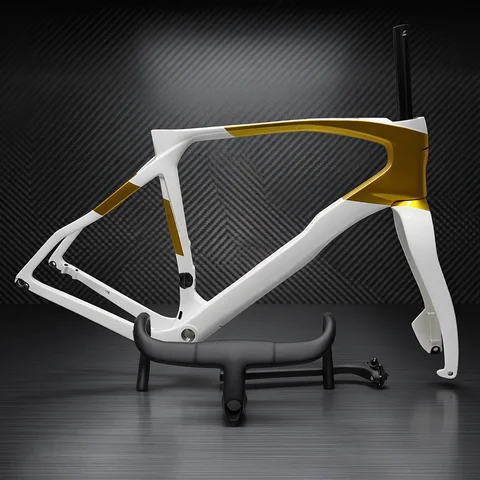 Airwolf 2025 T1000 700*45C Full Carbon Bike Gravel Frame BSA Carbon Cyclecross 47 50 53 55 57.5cm Bicycle Frame With Handlebar