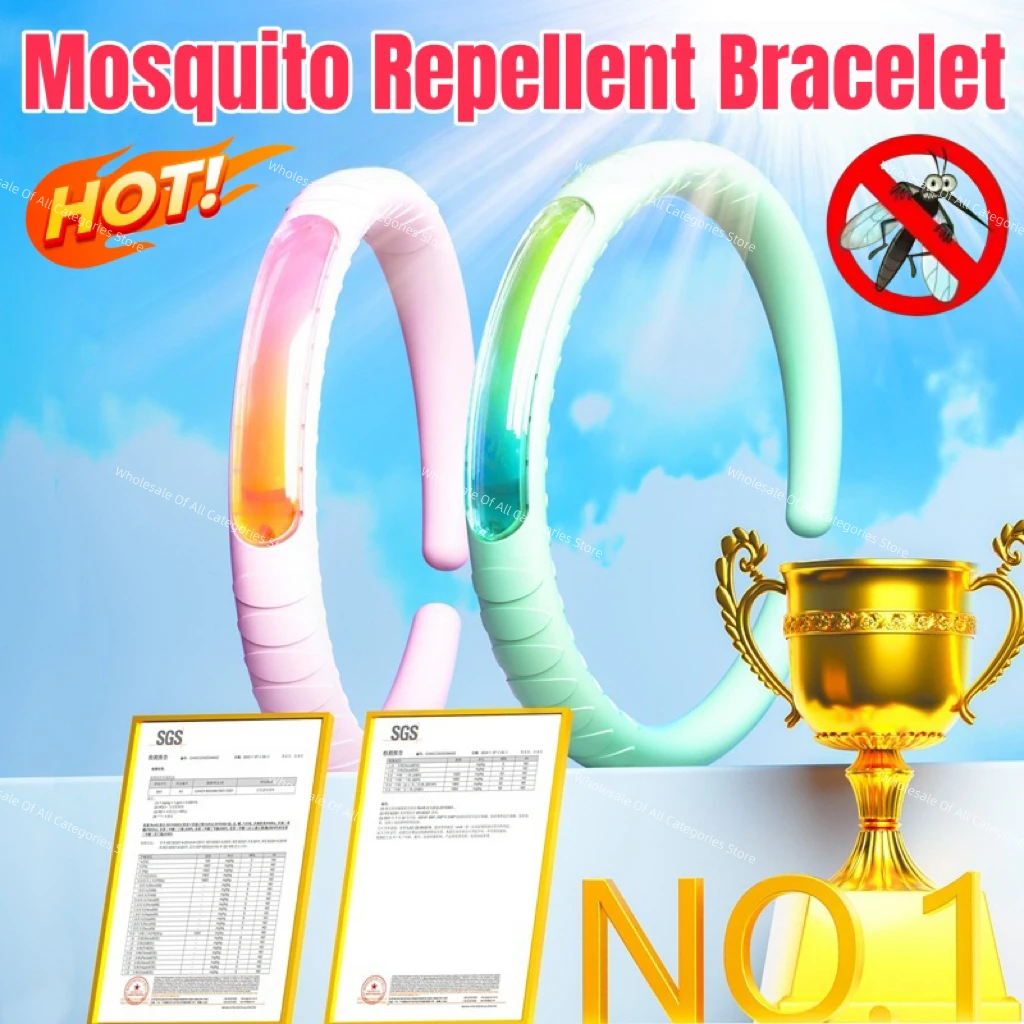 Pulsera repelente de mosquitos, eficiente, previene picaduras de mosquitos para adultos y niños, senderismo al aire libre, repelente de mosquitos a largo plazo, nuevo