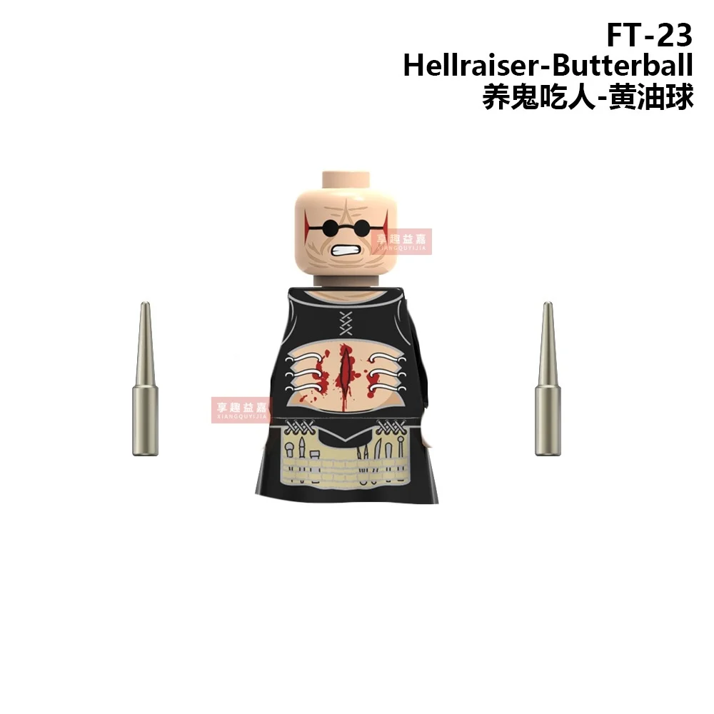 Allerheiligen Hellraiser Action Pinhead Deepthroat Figuren MOC Bausteine Promi-Spieler Ziegel Spielzeug Für Kinder Geschenke