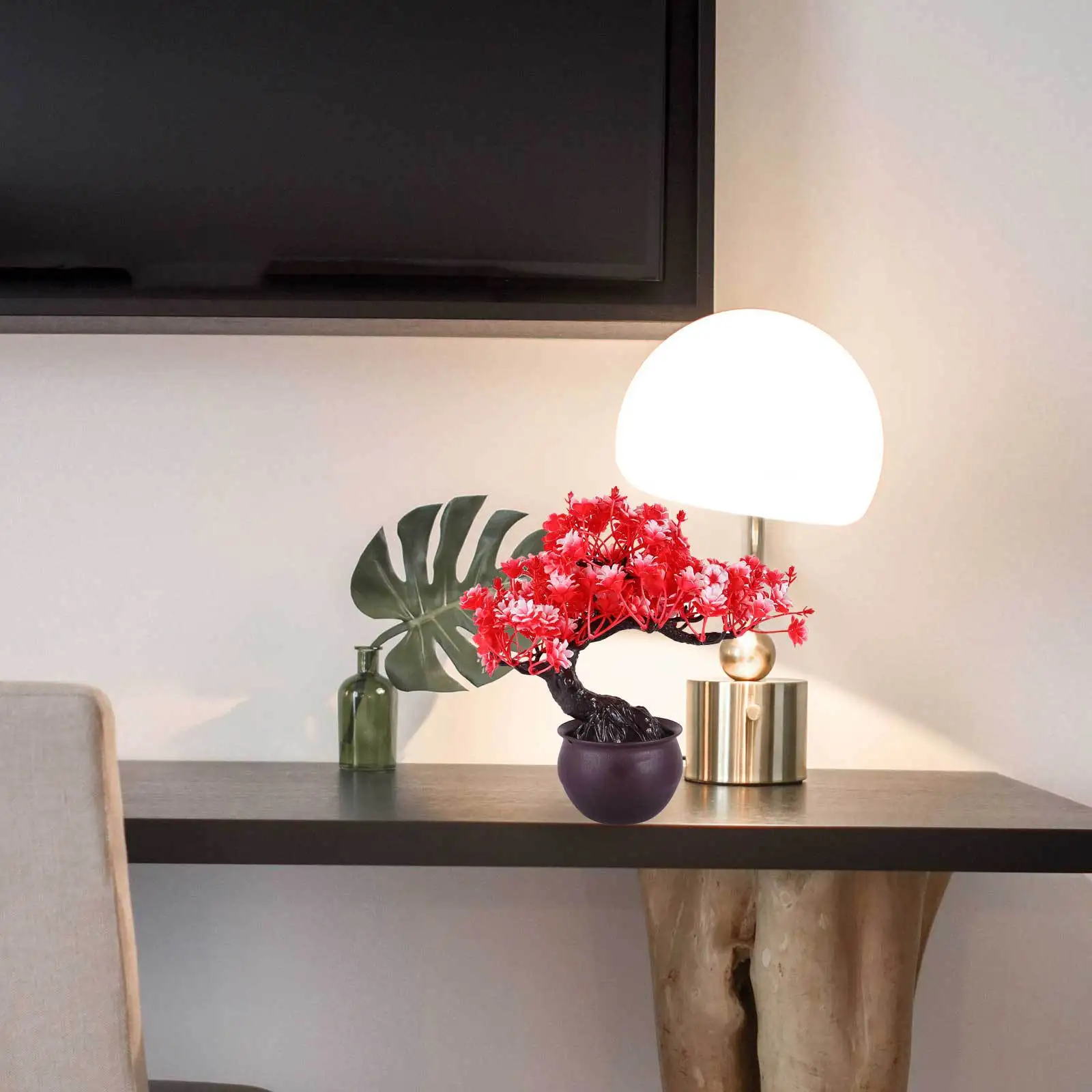 

1Pcs Artificial Jasmine Potted Decoration Plastic Flower Adornment for Wedding Desktop Living Room Office Decoration