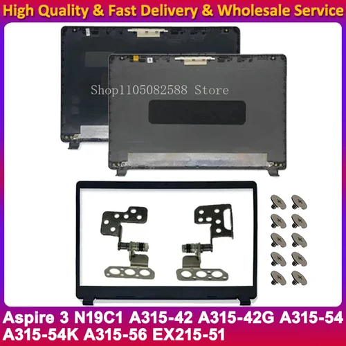 Imagen 2 del producto Nueva funda de portátil para Acer Aspire 3 N19C1 A315-42 A315-42G A315-54 54K A315-56 EX215-51 LCD contraportada/bisel frontal/bisagras tapa superior
