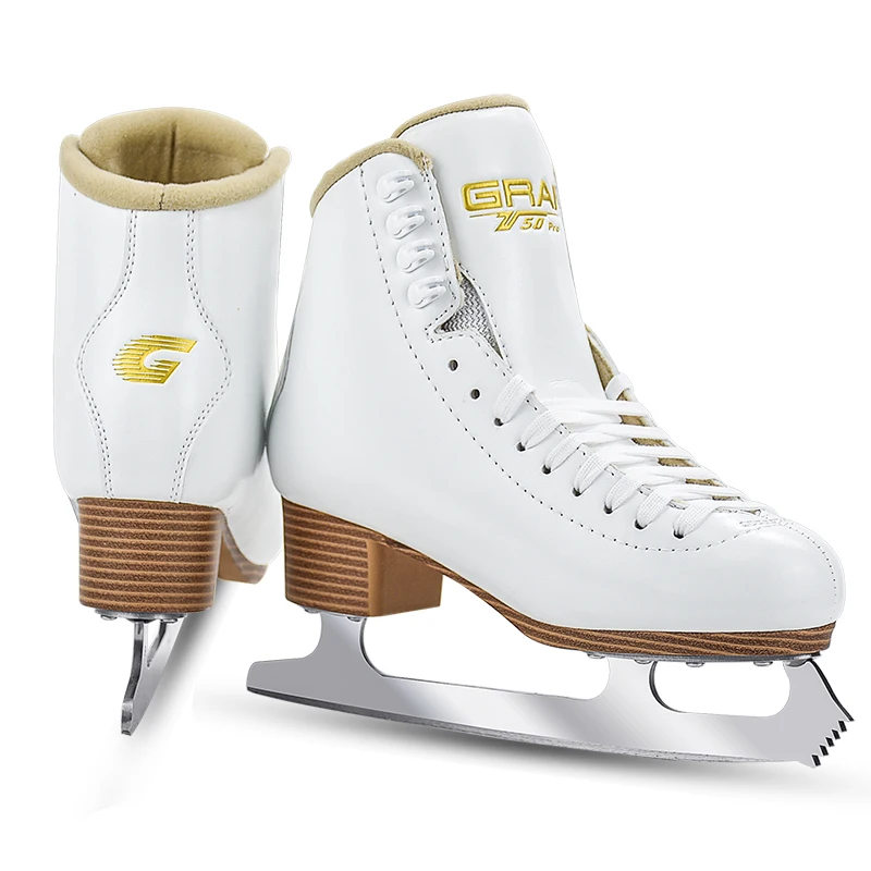 GRAF U50pro Stainless Steel Integrated Damping Outsole Velvet Breathable Inside Ice Skating Shoes for Ice Rink Aisa only