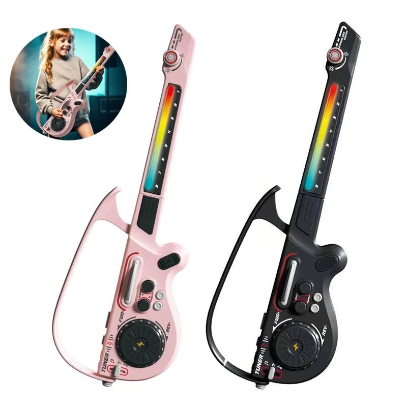 

Электрогитара-игрушка без струн, музыкальный микшер с Bluetooth и светодиодной подсветкой, развивающий музыкальный инструмент, подарок для мальчиков и девочек