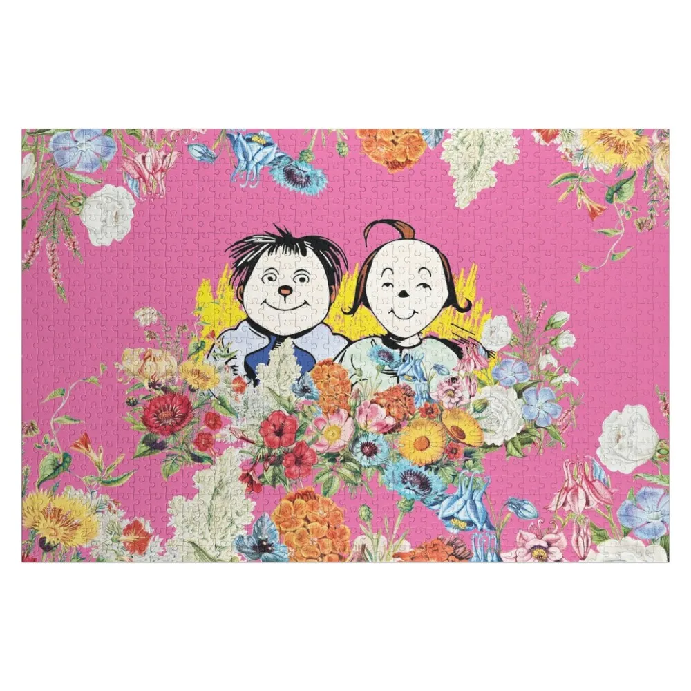 

Max and Moritz, floral pattern Jigsaw Puzzle Anime Customized Gifts For Kids Puzzle