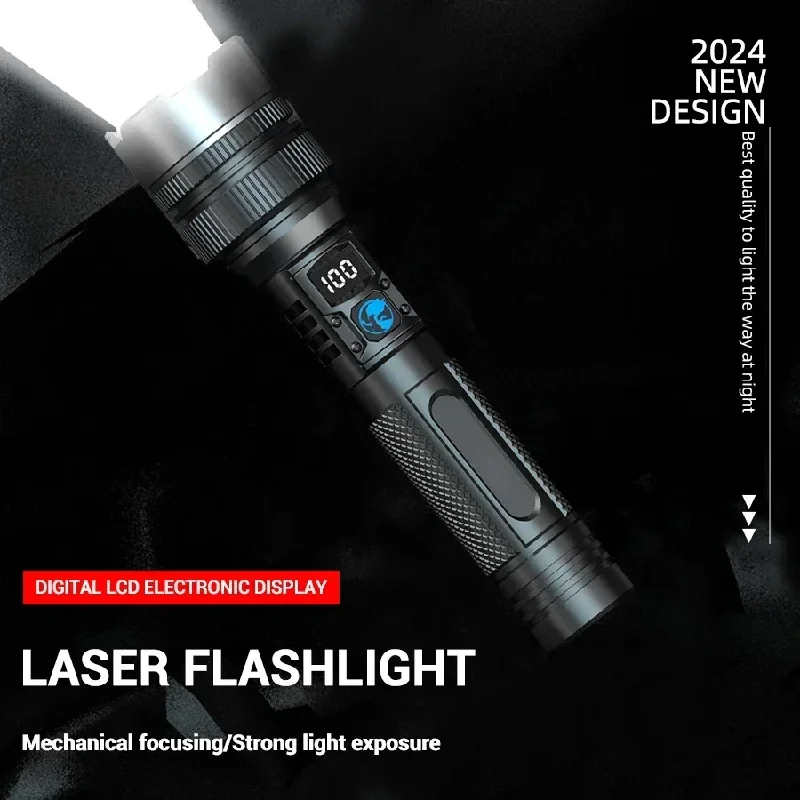 High Power LED Flashlights Powerful USB Charging Zoom Patrol Torch Outdoor Lamp Self Defense Emergency Camping Working Light