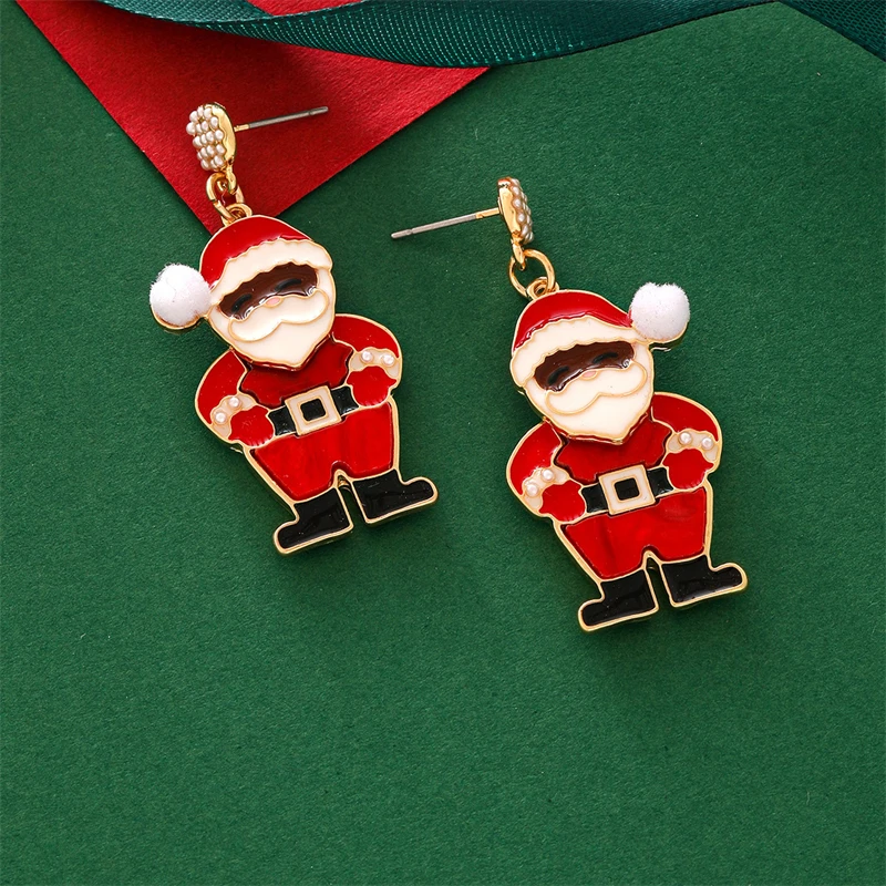 Neue trendige exquisite Weihnachts-Glühbirnen-Ohrhänger für Frauen, einfache Strass-Schleifenohrringe, Weihnachtsfeier-Schmuckgeschenke. – Detail 19