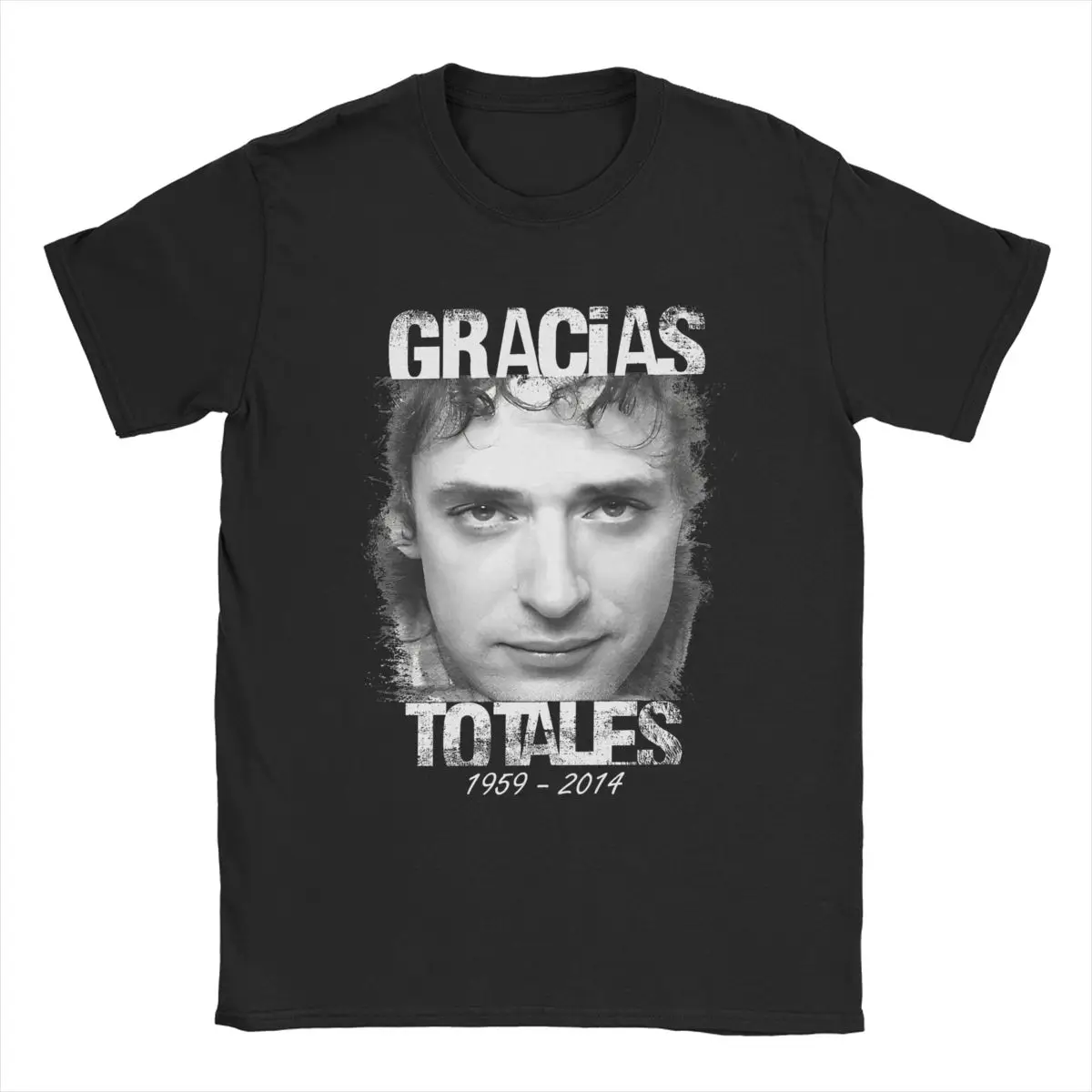 Gustavo Cerati Gracias Totales Men's T Shirt Singer Music Vintage Tees Short Sleeve Crewneck T-Shirt 100% Cotton 4XL 5XL Clothes