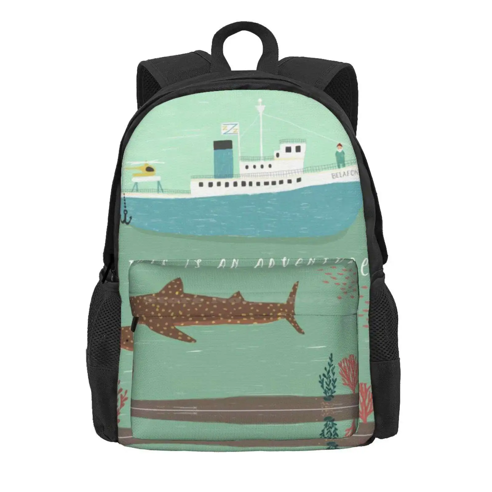 The Belafonte Hot Sale Schoolbag Backpack Fashion Bags Joyce The Life Aquatic Bill Murray Boat Wes Anderson Water Funny