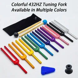 432HZ Tuning Fork Aluminum Colorful Tuning Forks Diapason Healing Chakras Therapy Sound Musical Instrument Percussion Accessory