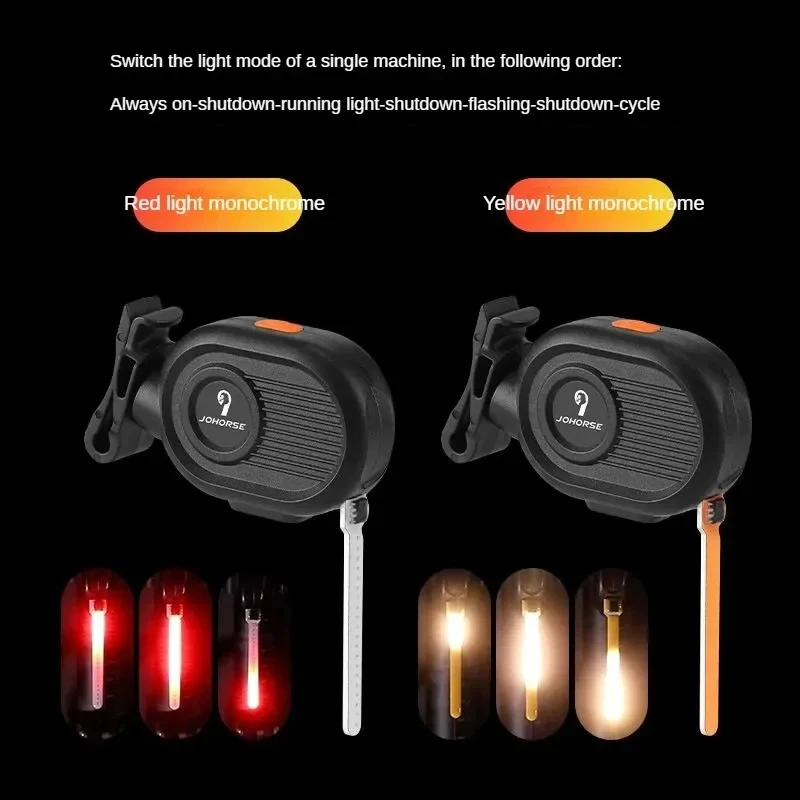 Bike Rear Light Photon Drop Warning Lamp Cute Cartoon Night Waterproof Rechargeable LED Bicycle Taillight MTB Road Bike Cycling