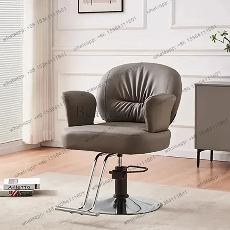 LJY Nordic Fashion Barber Chair Salon Hair Shop Perm Hair Modern Rotate Salon Chair Advanced Sense European Cadeiras Home Furnit