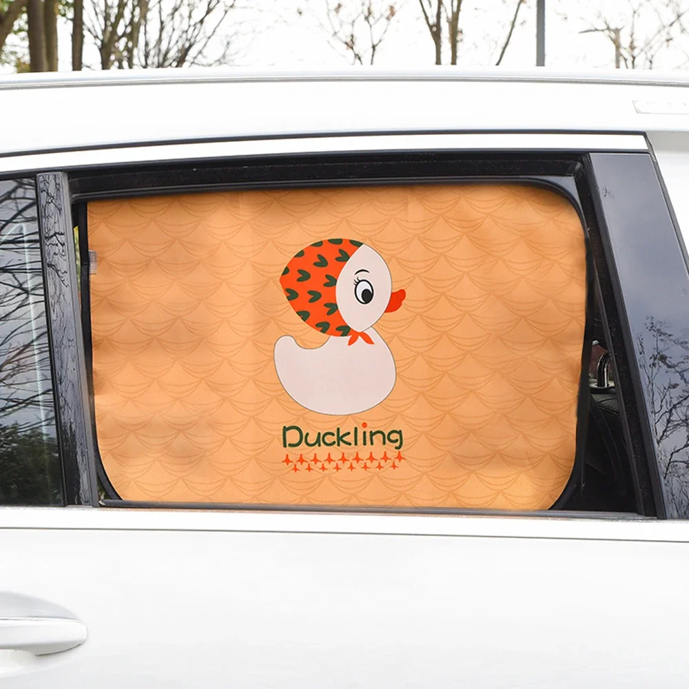 Universal Car Sun Shade Cover Magnetic UV Protection Curtain Side Window Sunshade Cover For Baby Kids Cute Cartoon Car Styling view 5