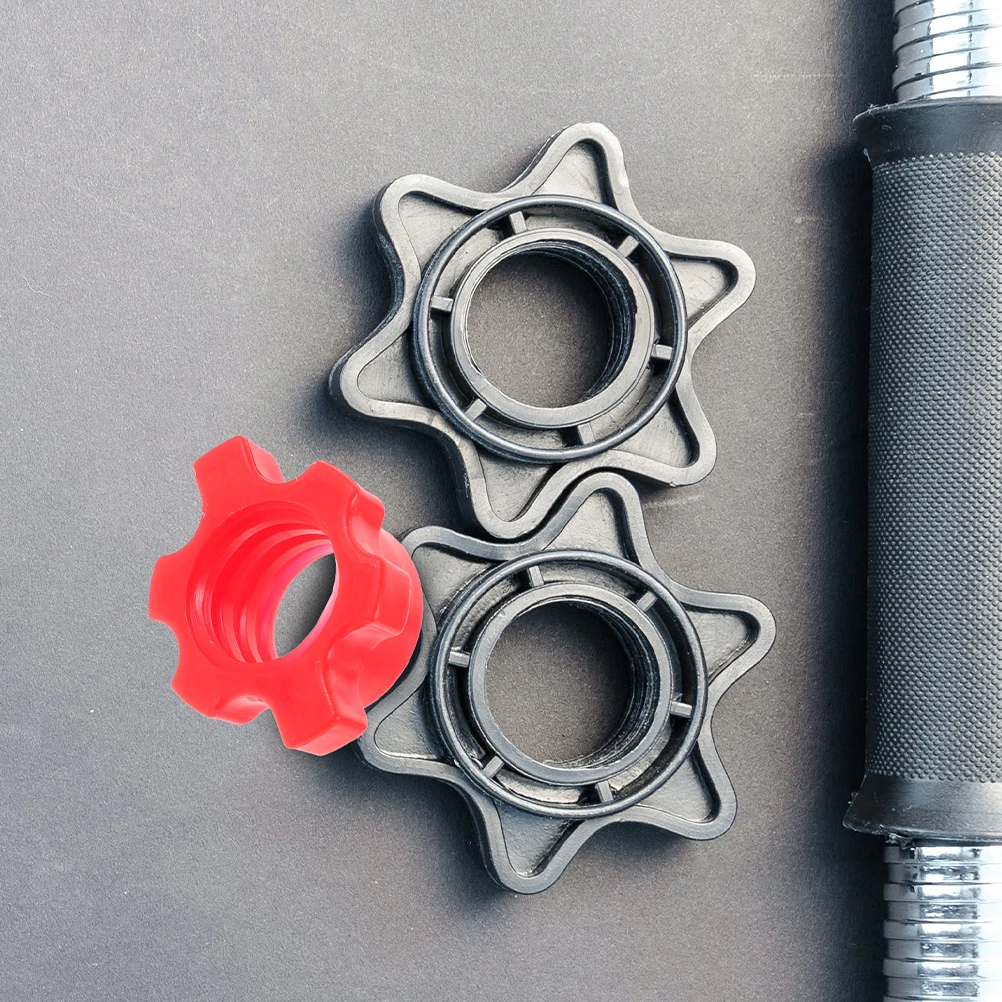 

4 Pcs Barbell Nut Home Gym Accessories Dumbbell Fixed Collar Weightlifting Screw Clamps Barbell Clips Safety Durability Fitness