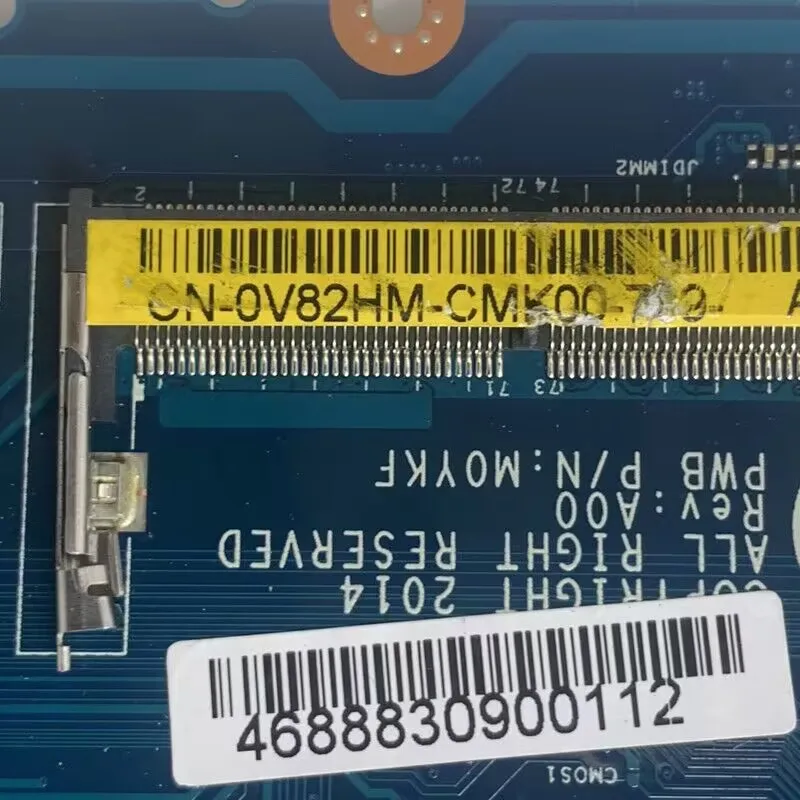 

For Dell Latitude E5550 Laptop Motherboard CN-0V82HM 0V82HM V82HM ZAM80 LA-A911P With SR23Z I3-5010U CPU 100%Tested Working Well