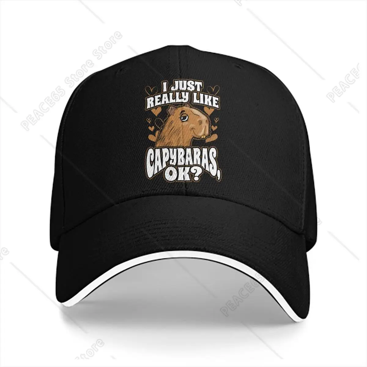 

I Just Really Like Capybaras Baseball Cap Men Hats Women Visor Protection Snapback Capybara Animal Caps