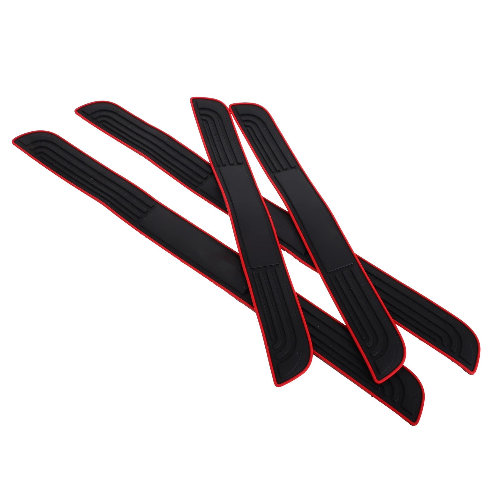 

4 Pcs Car Door Sill Protector PVC Soft Rubber Scratch Protection Stickers Universal Fit Easy Installation Auto Edge Kick Panel