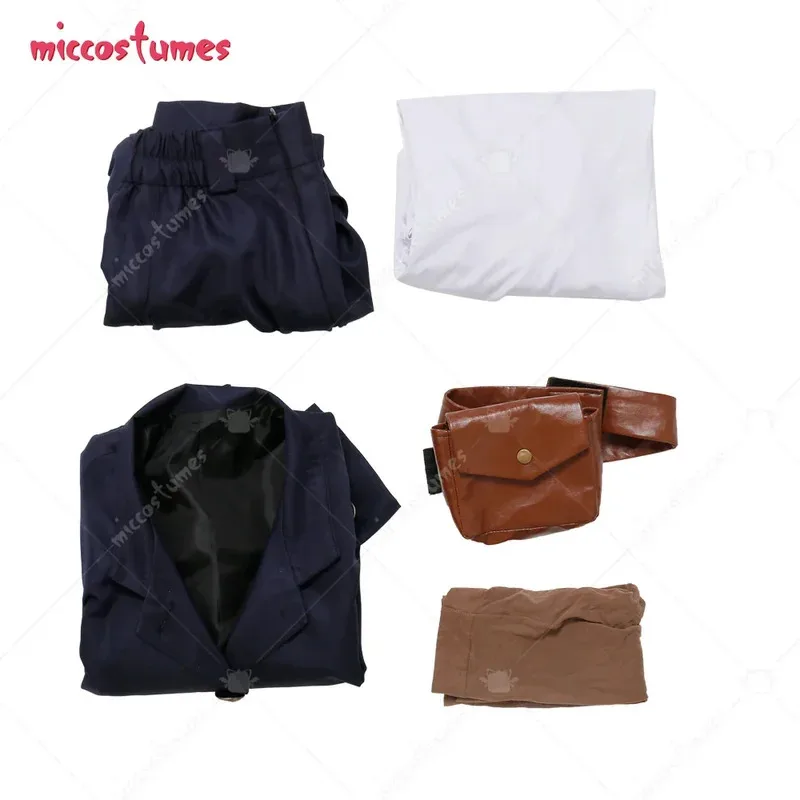 أزياء Miccostumes النسائية القتالية Nobara التأثيرية بياقة واقفة مع حزام حقيبة Pantyhosev؛ 2، r'6؛ t.