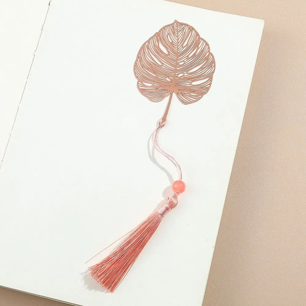 Dandelion Flower Leaf Chinese Style Bookmark Sunflower Stationery Metal Hollow Book Mark Hollow Tassel Reading Gift Book Markers