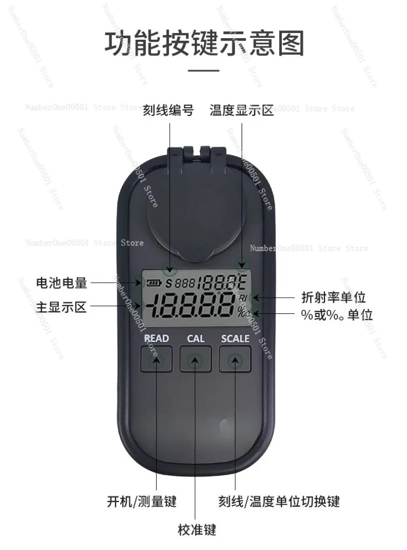 D-805 High Concentration Hydrogen Peroxide Refractometer H2O2 Tester