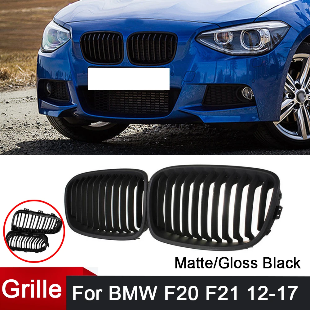 

Glossy Black Car Front Bumper Kidney Grille Racing Grills Hood Grill For BMW 1 Series F20 F21 2012 2013 2014 2015 2016 2017