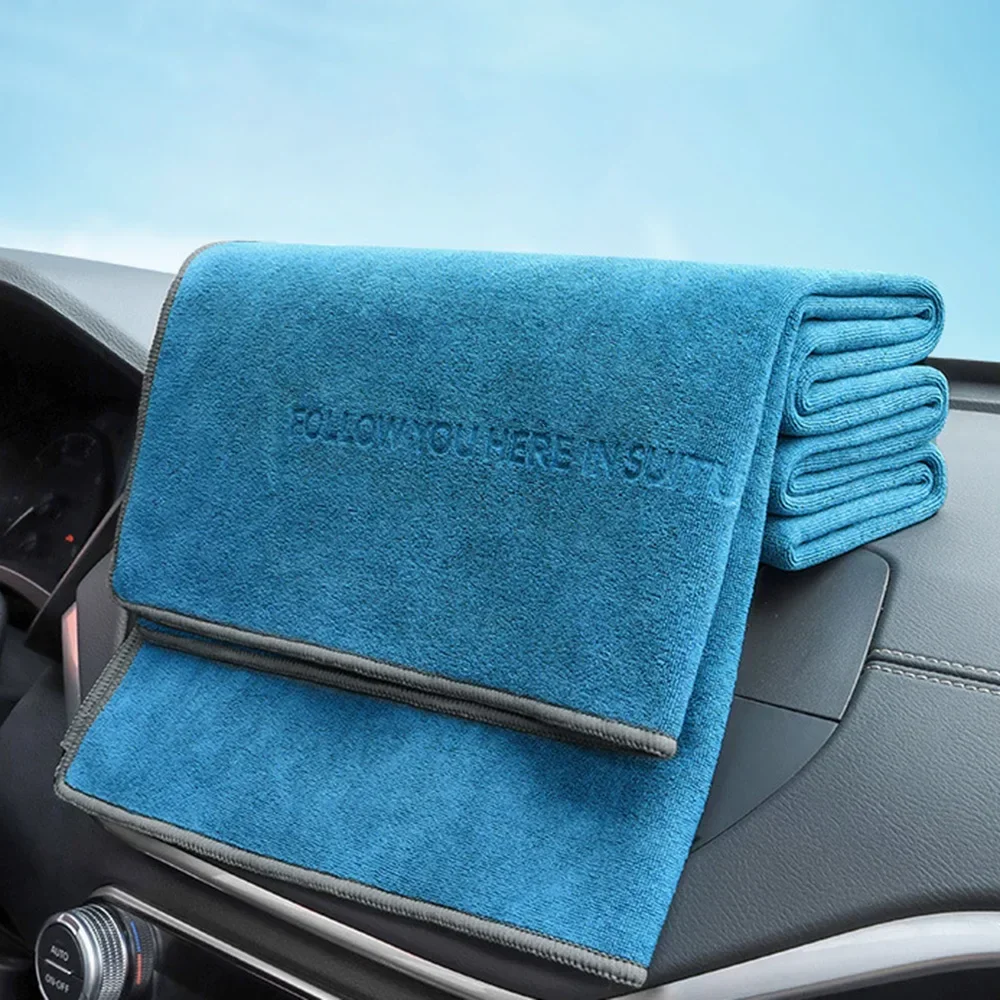 Thick Car Wash Drying Towel Coral Fleece Microfiber Absorbent Cleaning Cloth Double Sided Quick Dry Auto Detailing Towel Premium