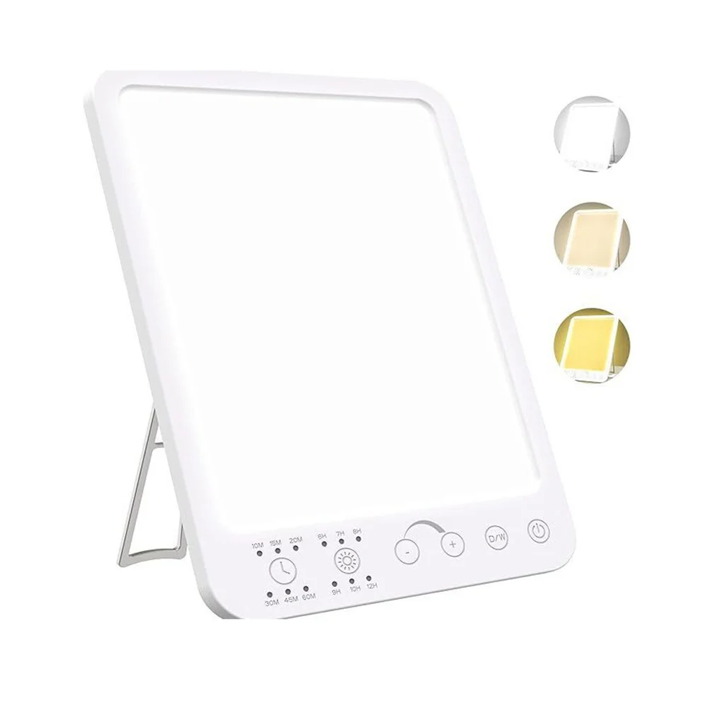 

EU/US/UK/AU Plug Led Light Therapy Sun Lamp Adjustable Brightness 3 Color 2800K-6000K 6 Timer and Memory Function for Bedroom