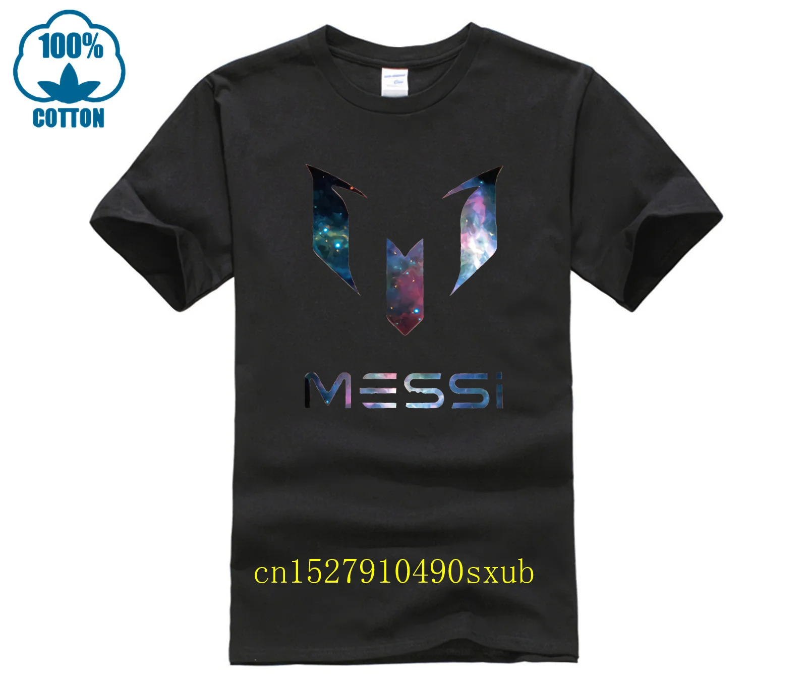 Sports man's T-shirt Lionel Messi Galaxy Logo T-Shirt