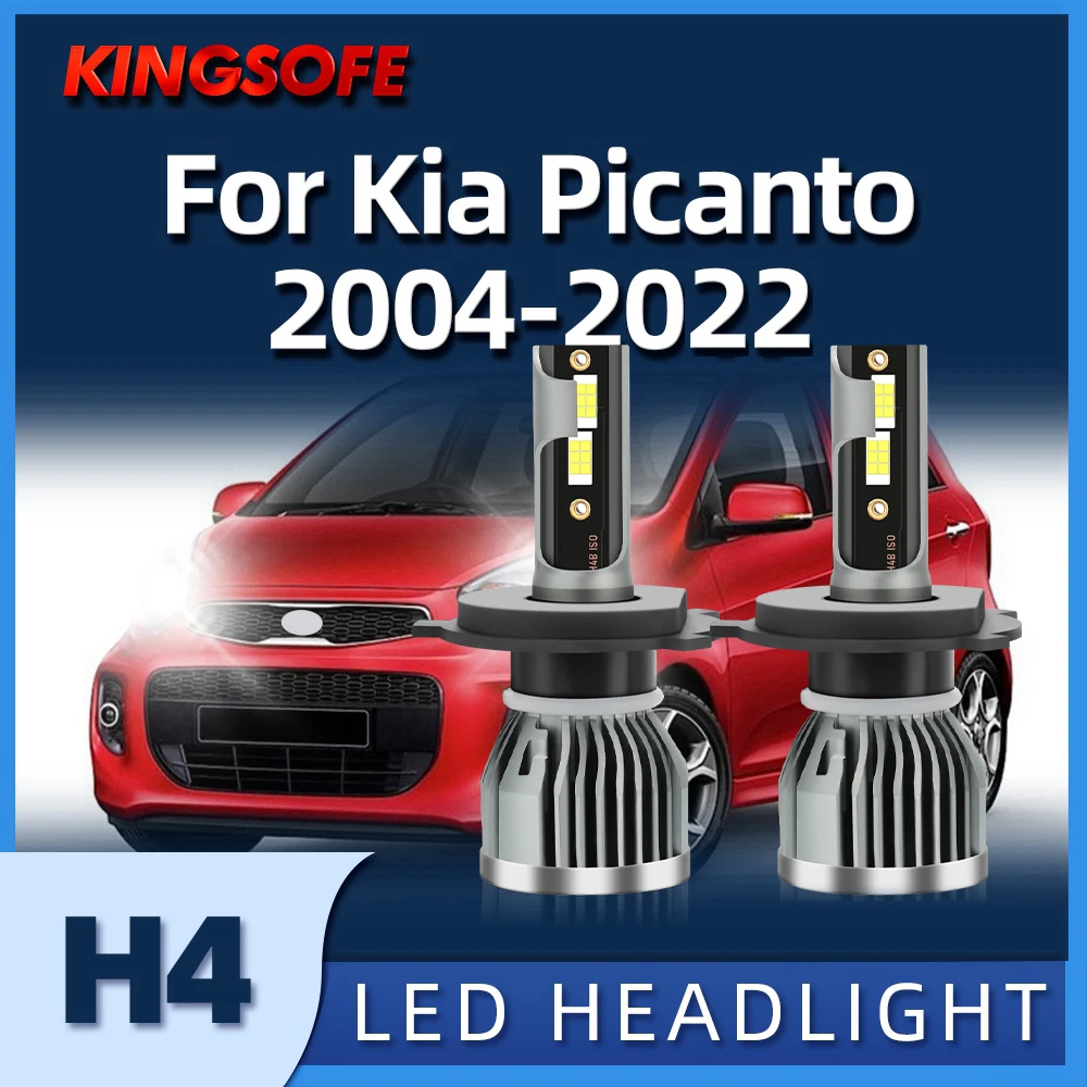 KIONGSOFE H4 LED Headlight Car Bulbs For Kia Picanto 2004 2005 2006 2007 2008 2009 2010 2011 2012 2013 2014 2015 2016 2017-2022