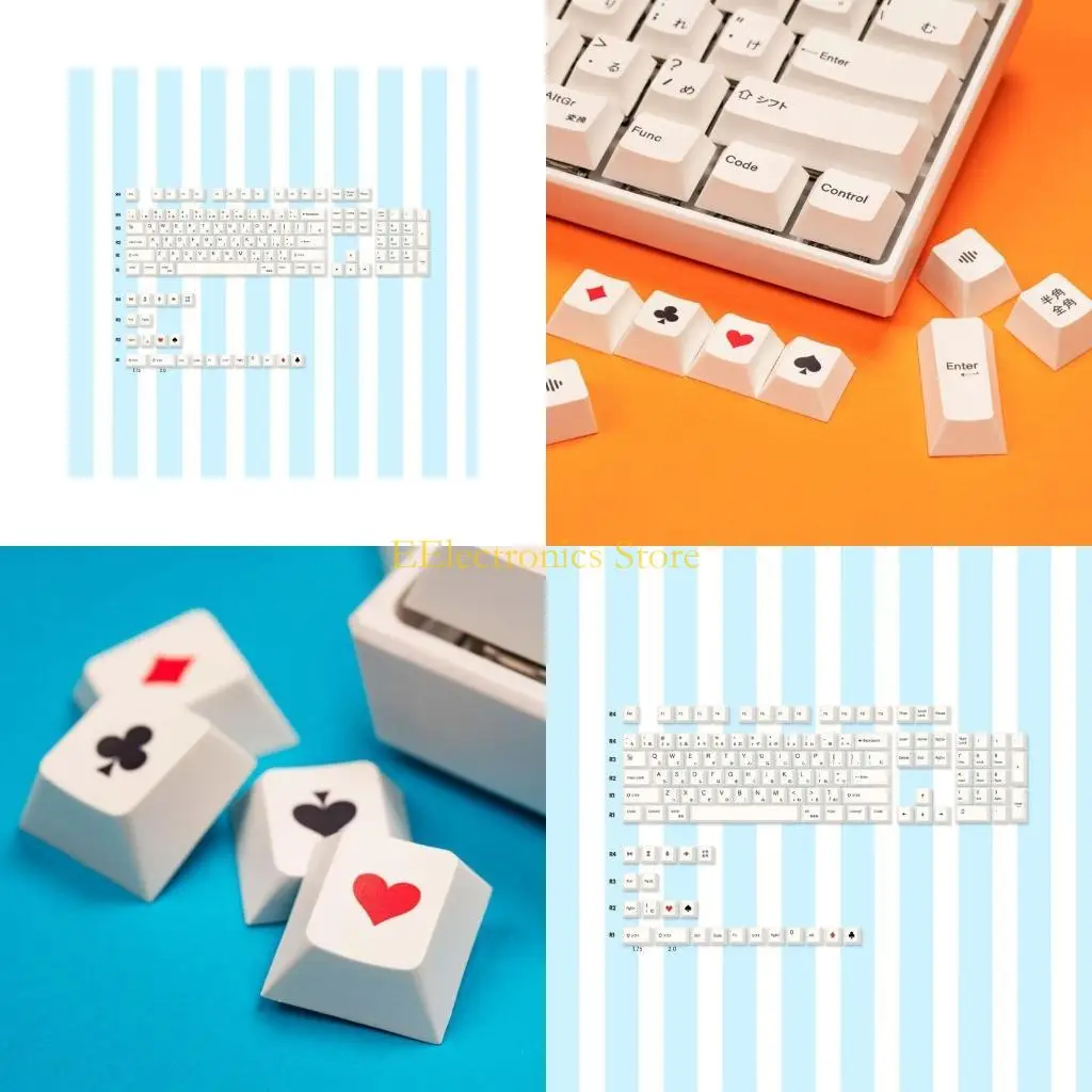

B03C 126-ключ PBT Минималистский белый вишневый клавиш для переключателей Cherry MX Mechanical