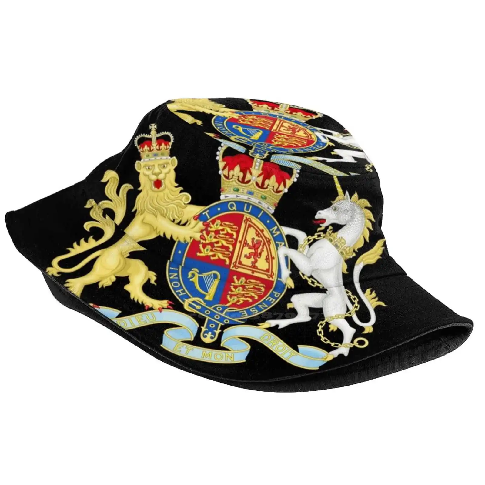 Royal Coat Of Arms Of The United Kingdom Unisex Fisherman Hats Cap Coat Of Arms Royal Wedding United Kingdom Great Britain Love