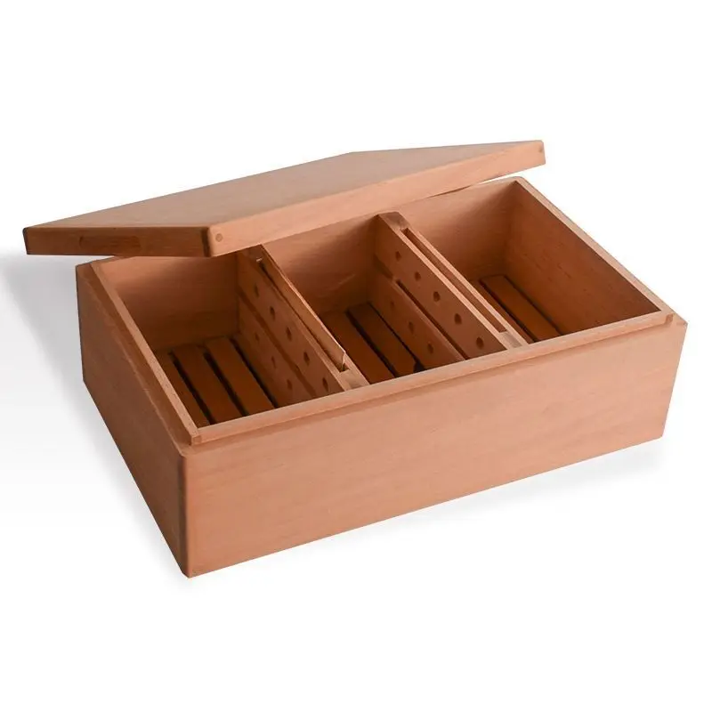 Large-Capacity Pull-Out Cigar Case, Rich-Smelling Cedarwood Moisture-Retaining Cigar Case.