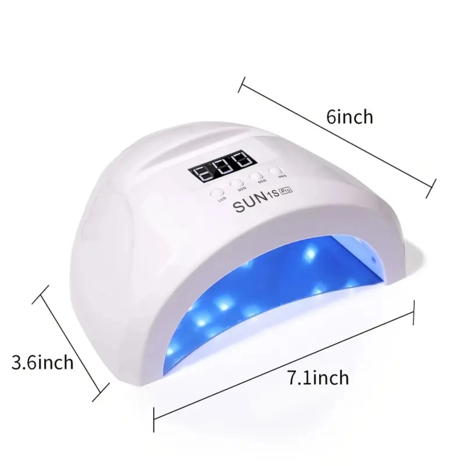 1. Professionelle 48-W-UV-LED-Nagellampe mit LCD-Display, tragbares Gel-Härtungslicht zum schnellen Trocknen von Gel-Nagellack, inklusive 4 Timer S