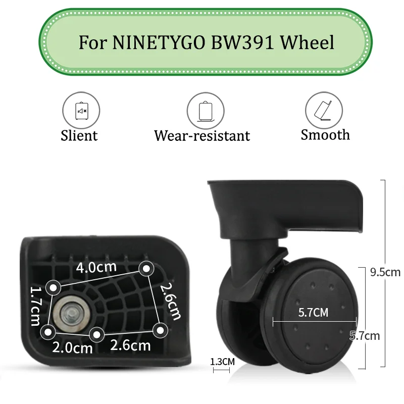 

Suitable For NINETYGO BW391 Universal Wheel Trolley Case Wheel Replacement Luggage Pulley Sliding Casters Wear-resistant Repair