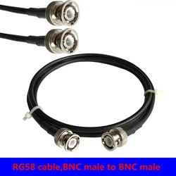 BNC Cable Extension RG58 Coaxial Cable Connector Q9 BNC Male To BNC Male Plug Crimp for RG58 50ohm Fast Delivery Brass Copper
