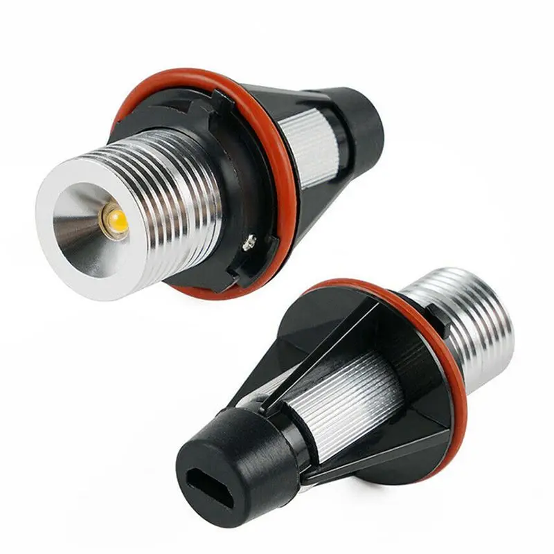 A60E-8000K Amber LED Angel Eye Marker Halo Light Bulbs Lamps For -BMW E39 E53 E60 E63 E64 E66 E87 5 6 7 X3 X5 [Pack Of 6 Pcs]
