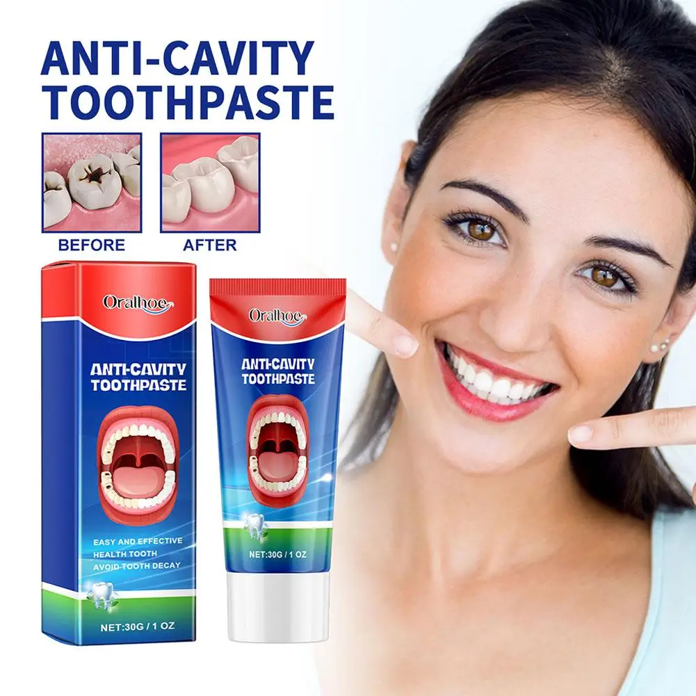 Crema de reparación de Caries dentales, pasta de dientes antidecaimiento, previene la Caries, protege la TeethDeep Clean, blanqueamiento y aliento fresco