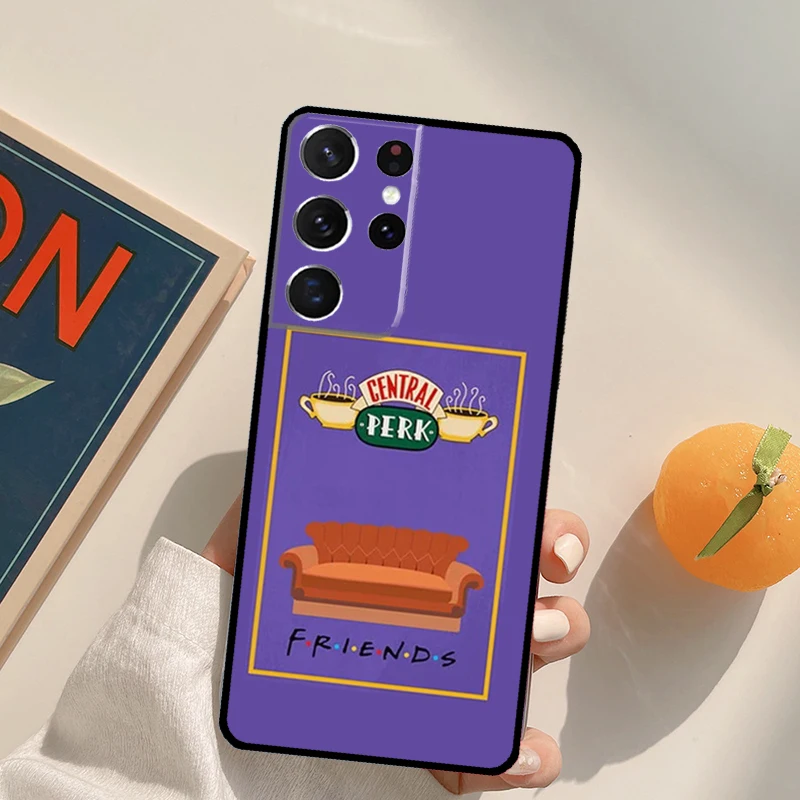 Amici TV Cassa Del Telefono Per Samsung Galaxy S23 Ultra S20 S21 S22 S24 S25 S9 S10 Plus S24 FE Della Copertura Posteriore