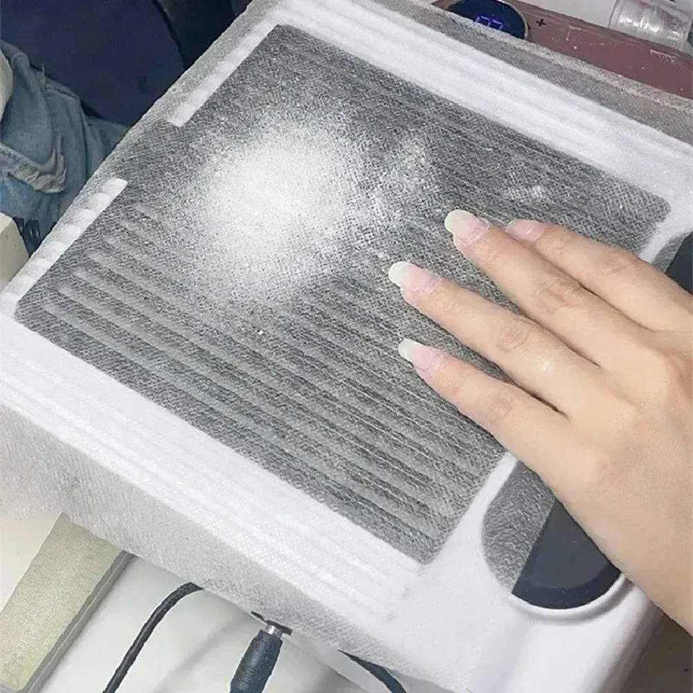 100 Stuks Nail Vacuüm Filter Papier Filter Witte Stofafscheider Vervangen Nail Stofzuigen Ultradunne Schonere Filter Niet geweven Stof