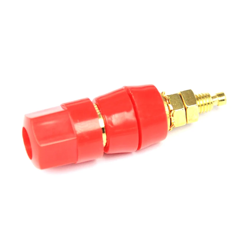 레드 블랙 커넥터 앰프 터미널 바인딩 포스트 바나나 스피커 플러그 잭 어댑터 소켓, 1 쌍 (블랙 + 레드)