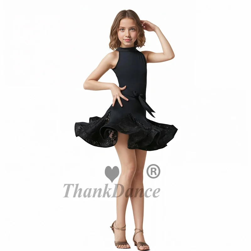 Mädchen Latin Dance Kleid für Mädchen Ballsaal Kinder Tanz Kostüm Salsa Kinder Tango Kleider Tanzen Kleidung Kinder Tanz Tragen