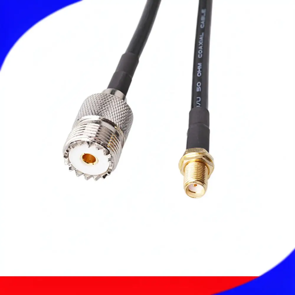SMA Female To UHF Male RF Coaxial Jumper Cable RG58 Extension Adapter For Wireless Radio Equipment Signal Transmission Line