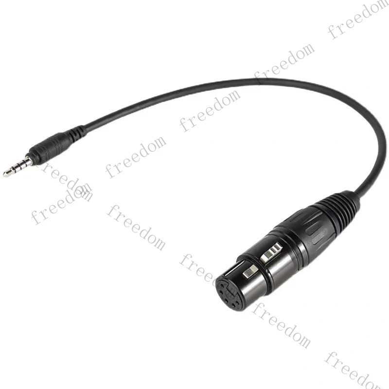 HJY  For Airbus XLR 5-pin female connector to 3.5mm audio cable male adapter
