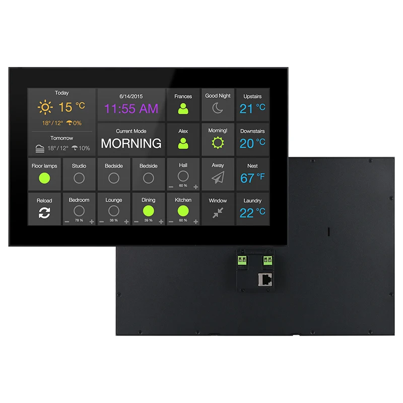 WiFi Switch Smart Home 14 Inch Control 4 Touch Control Panel Domotica Smart Home Automation System RK3568 CNC Metal Dashboard