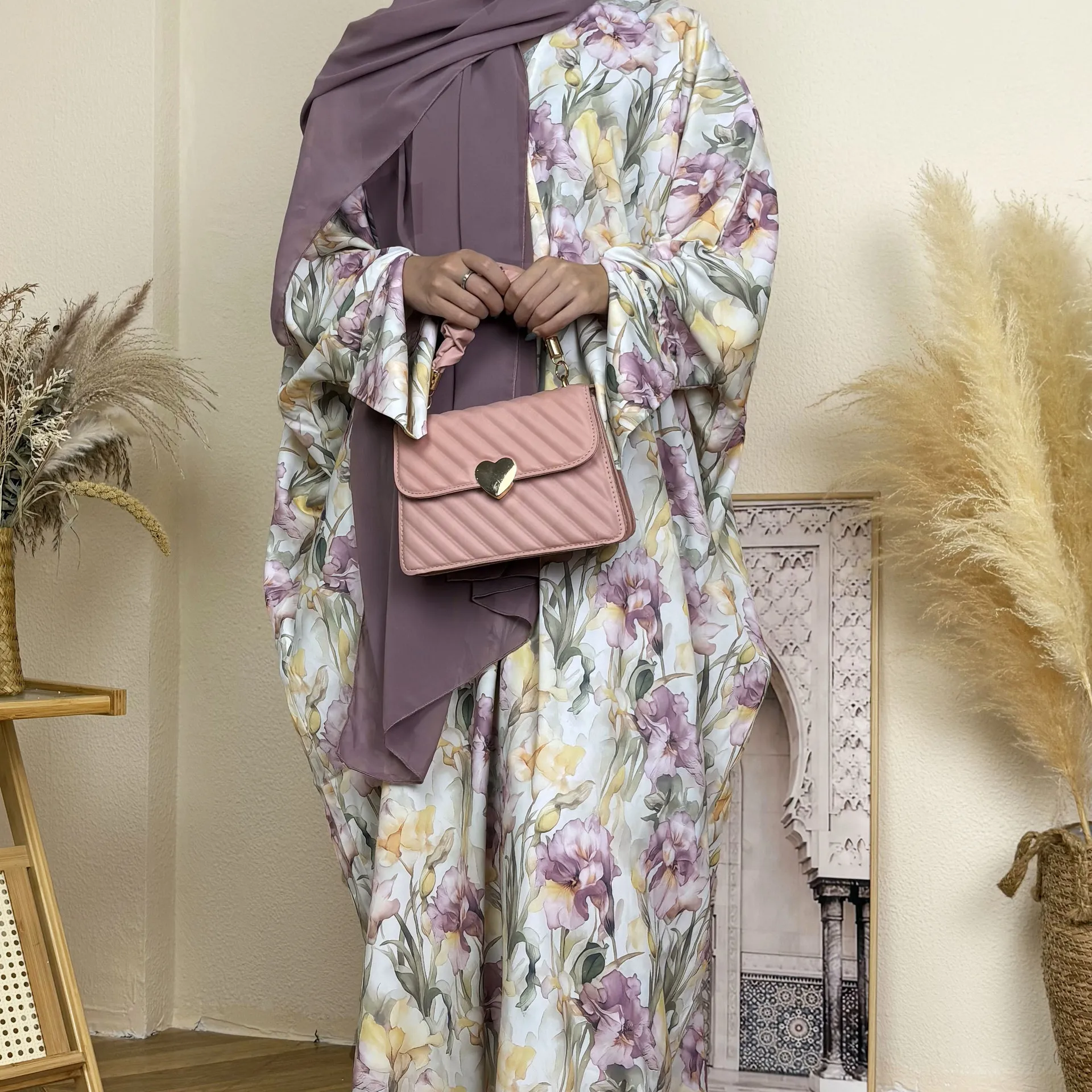 Jalabiya Women Arabic - Eid Dubai Damen Cardigan-Kleid Abaya Schal