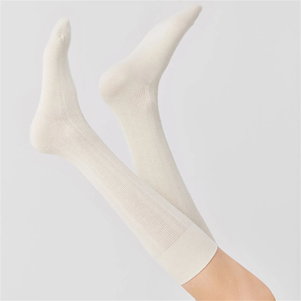 1 pair Autumn Winter Casual Wool Calf Socks Female New Warmth Thick Wine Red Stockings Ladies Soft Comfortable Long Tube Socks