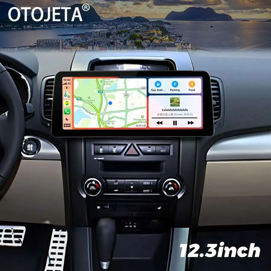 12.3inch Carplay Head Unit Car GPS Navigation Video Player Radio Stereo For KIA Sorento 2009 -2012  2Din Android 14  Wide Screen