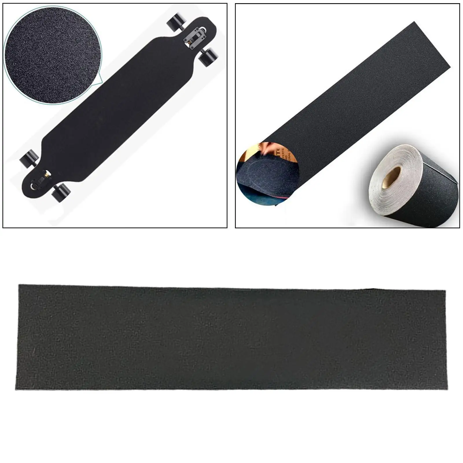 Durable Skateboard Grip Tape Sheet,Self-adhesive Scooter Grip tape, Perforated Longboard Sandpaper, Deck Protector