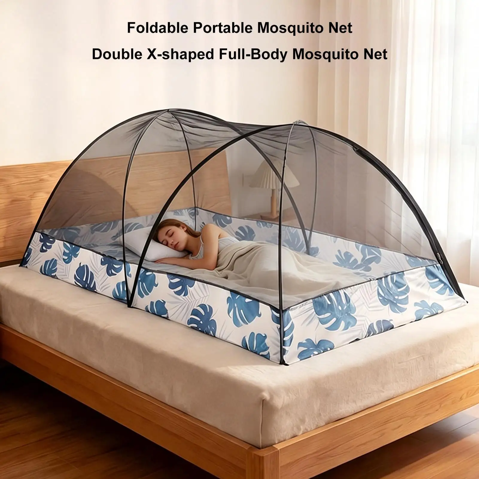 

Camping Bed Net Foldable Sleeping Mesh Netting Camping Bed Mesh Net for Adults Family Sleeping Outdoor Tent Backpacking Travel
